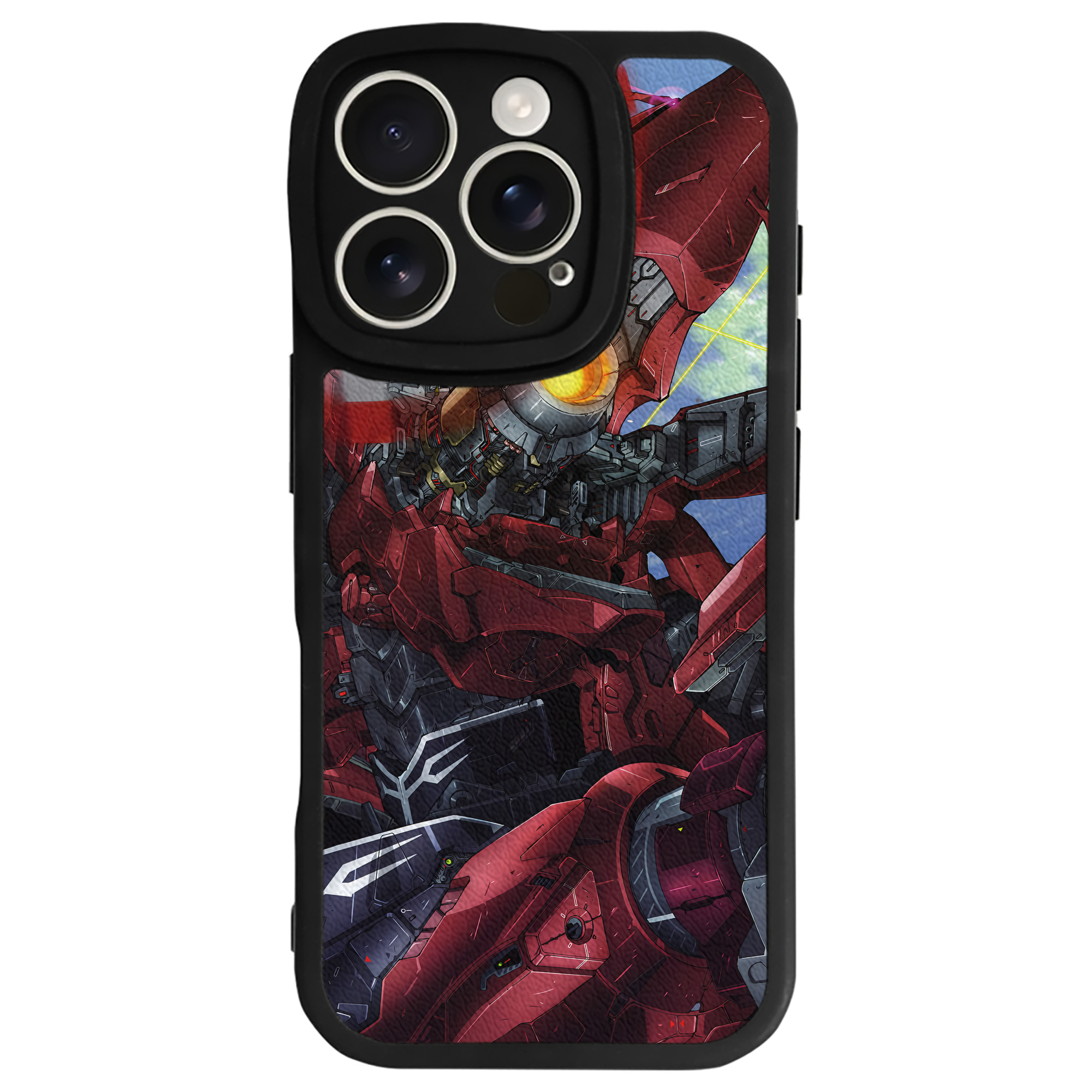 （画像用） 機動戦士ガンダム Mobile Suit Gundam 【iPhone 16シリーズ対応】シリコンスマホケース（レザー調） 材質：シリコン
